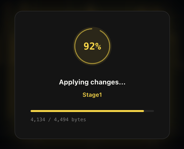 ECU PRO X – One-click Stage 1 application, 92% progress